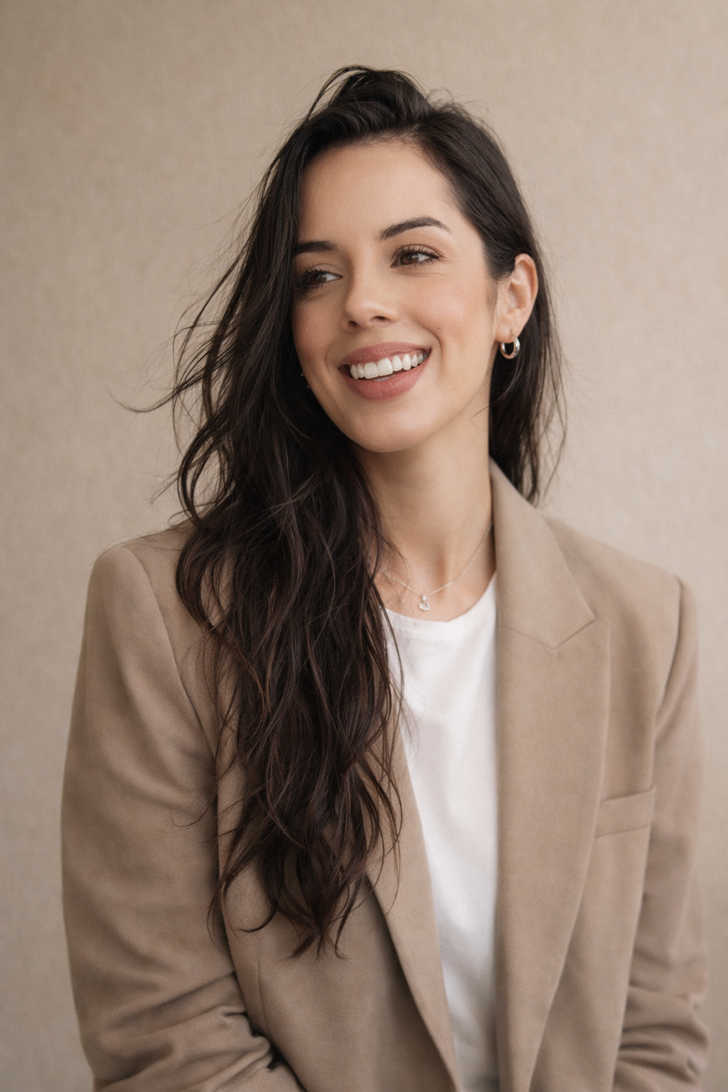 Retrato de Ellen Franco em preto e branco